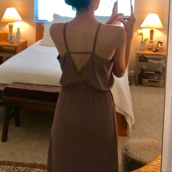 Taupe Forever 21 Halter Chiffon Gown - Picture 2 of 4
